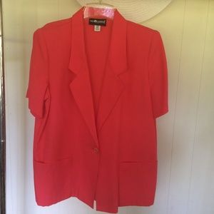 Coral  short sleeve blazer